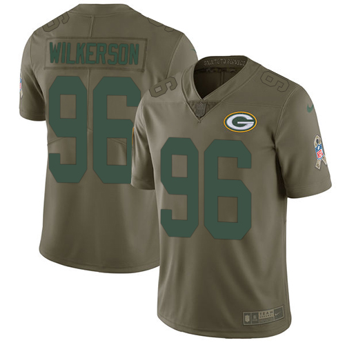 Nike Packers #96 Muhammad Wilkerson Olive Youth Stitched NFL Limited Salute to Service Jersey